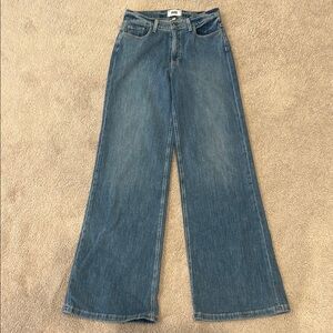 PAIGE Blue Flare Wide Leg Jeans